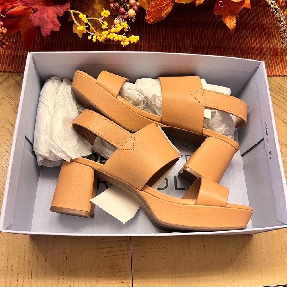 NWT NIB Aerosoles Camera Comfortable Women’s Platform Sandal in Nude Leather 9.5 - Picture 5 of 16